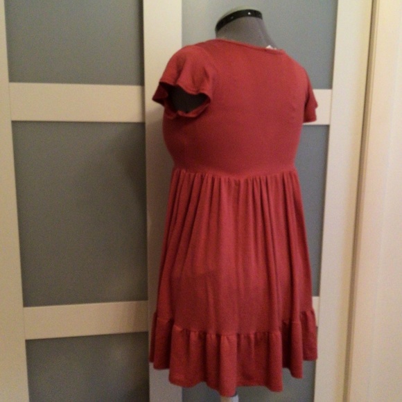See You Monday Babydoll Coral/Pink Mini Dress Size S - Picture 2 of 4